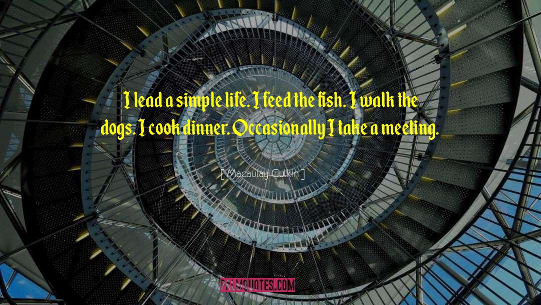 Macaulay Culkin Quotes: I lead a simple life.