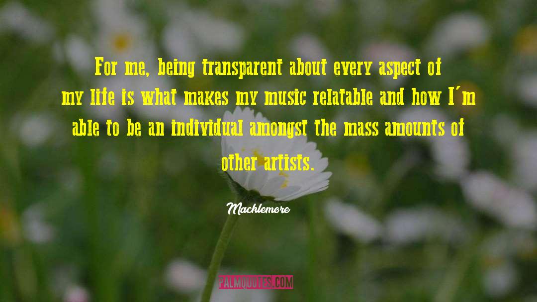 Macklemore Quotes: For me, being transparent about