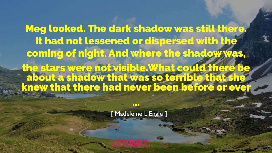 Madeleine L'Engle Quotes: Meg looked. The dark shadow