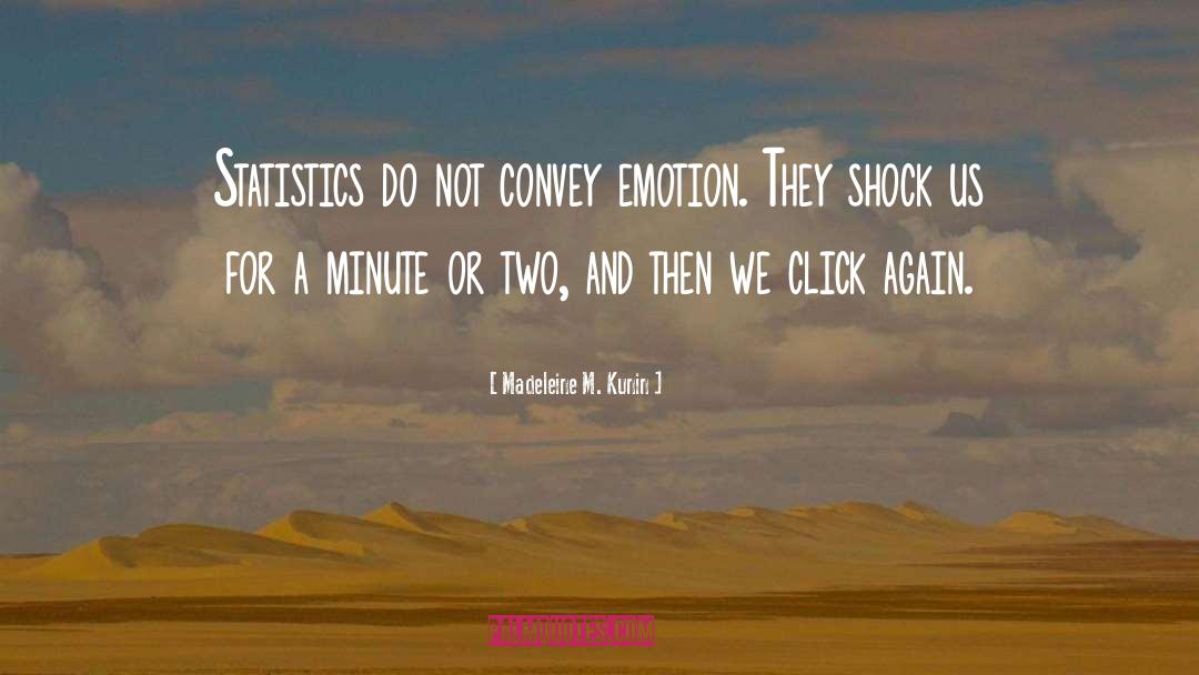 Madeleine M. Kunin Quotes: Statistics do not convey emotion.