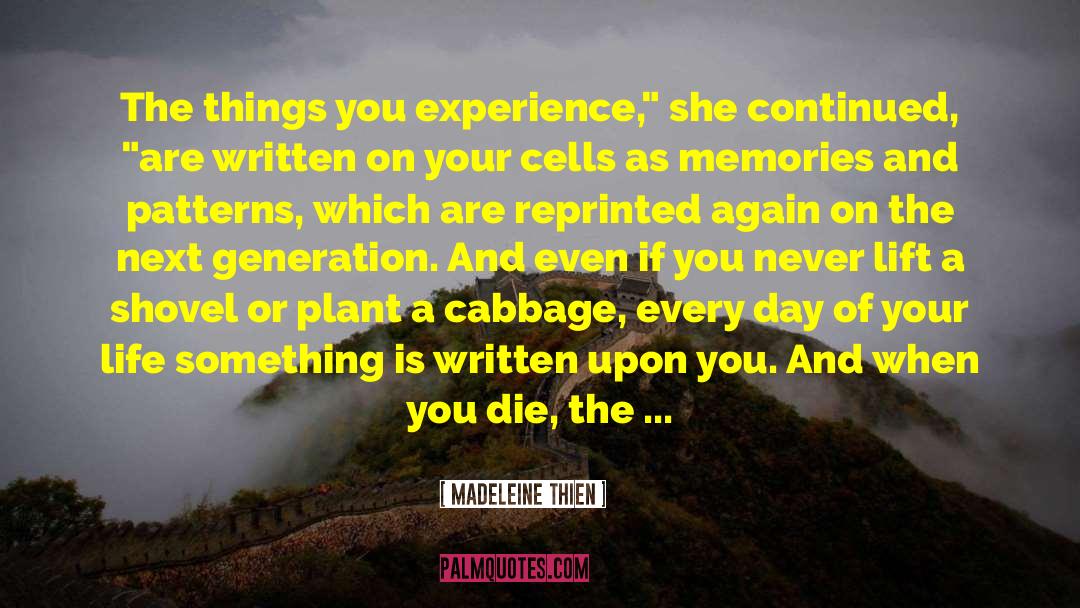 Madeleine Thien Quotes: The things you experience,