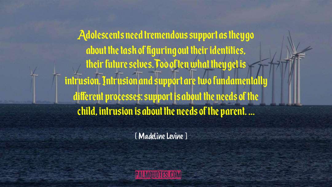 Madeline Levine Quotes: Adolescents need tremendous support as