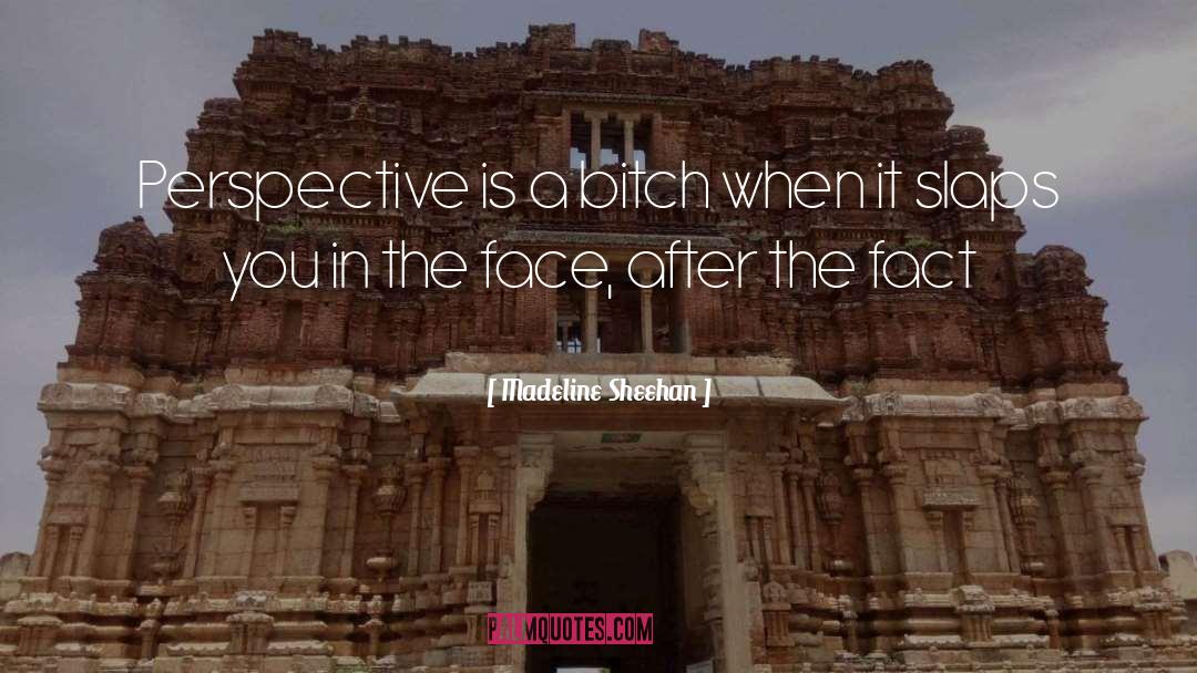 Madeline Sheehan Quotes: Perspective is a bitch when