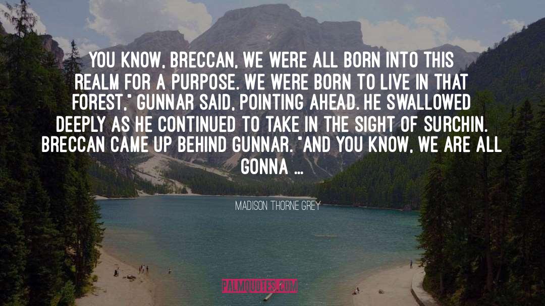 Madison Thorne Grey Quotes: You know, Breccan, we were