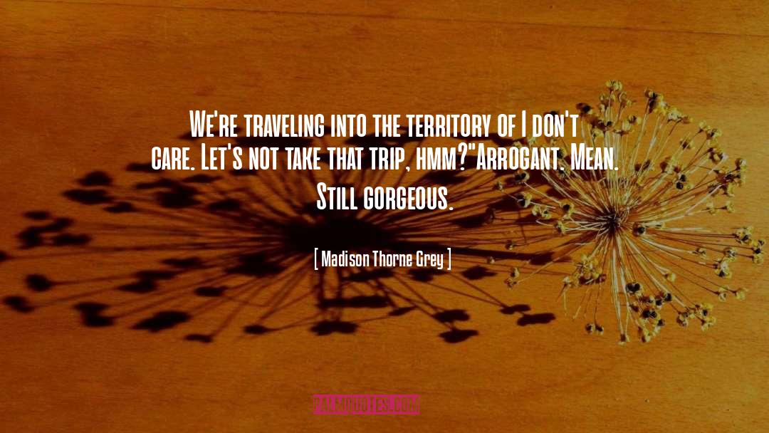 Madison Thorne Grey Quotes: We're traveling into the territory