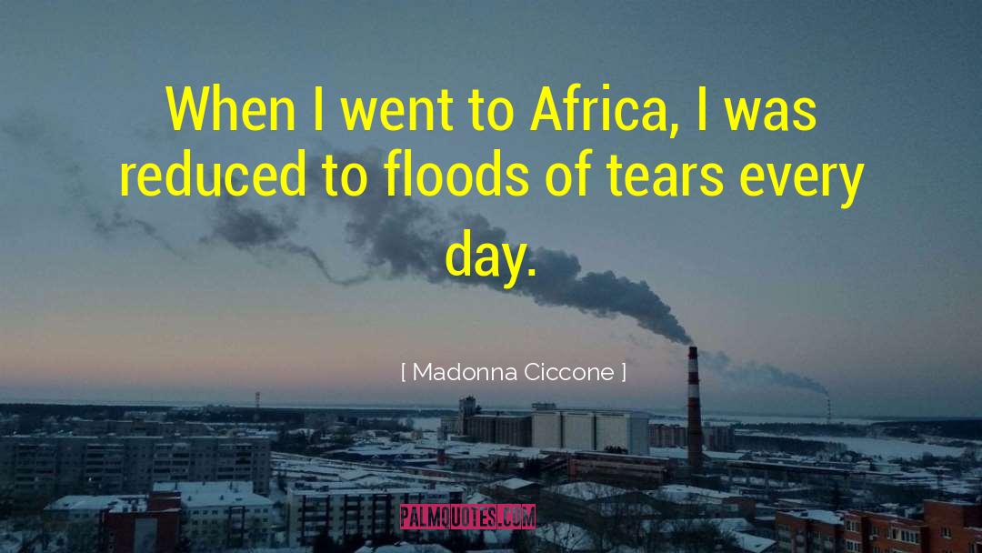 Madonna Ciccone Quotes: When I went to Africa,