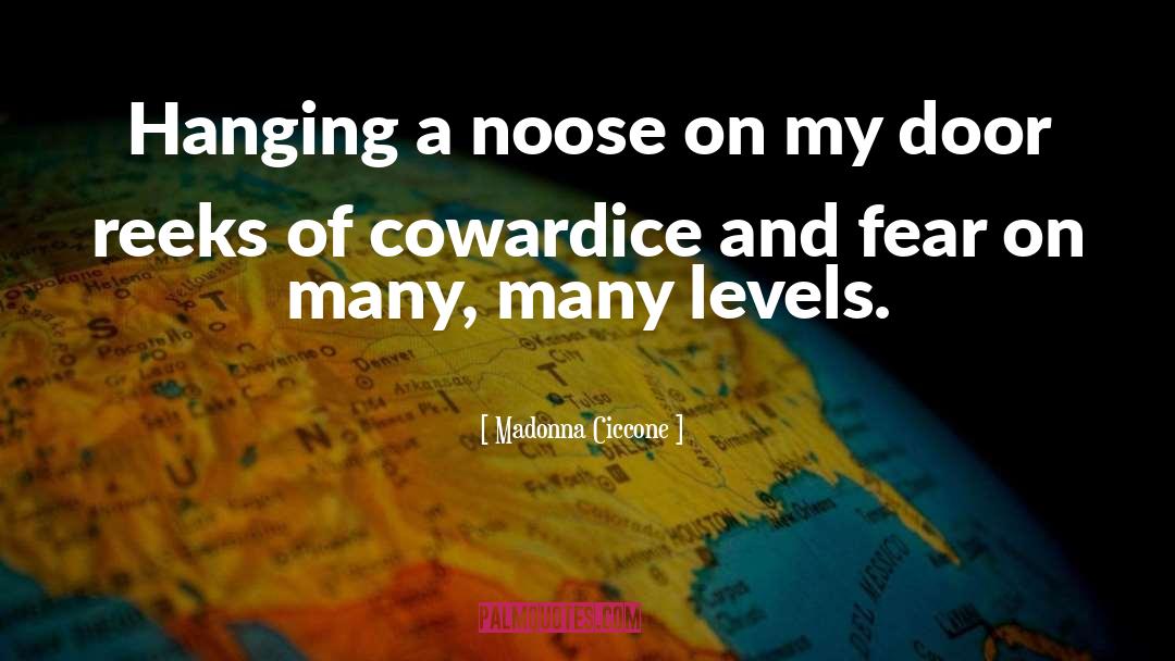 Madonna Ciccone Quotes: Hanging a noose on my