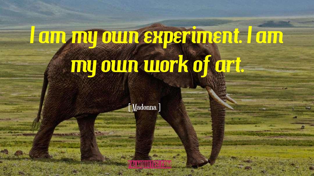 Madonna Quotes: I am my own experiment.