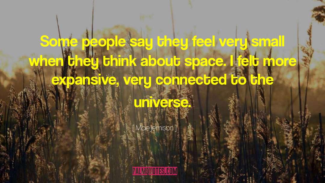 Mae Jemison Quotes: Some people say they feel