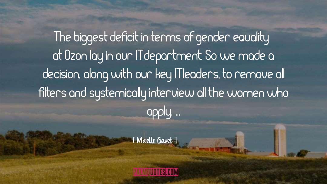 Maelle Gavet Quotes: The biggest deficit in terms