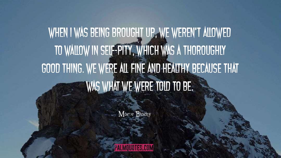 Maeve Binchy Quotes: When I was being brought