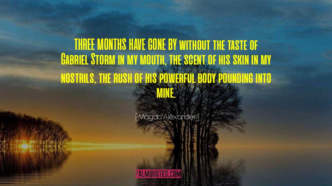 Magda Alexander Quotes: THREE MONTHS HAVE GONE BY