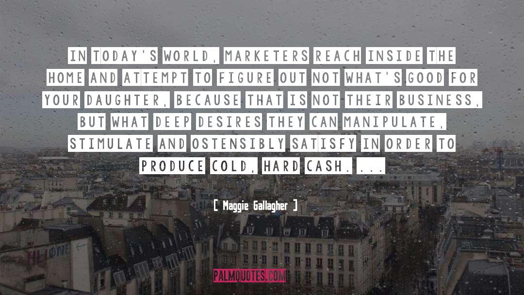 Maggie Gallagher Quotes: In today's world, marketers reach
