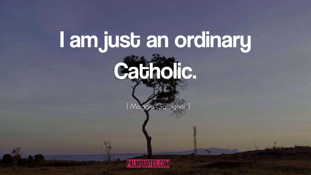 Maggie Gallagher Quotes: I am just an ordinary