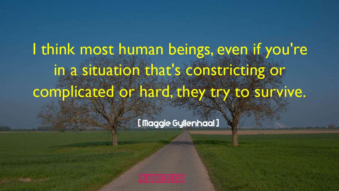 Maggie Gyllenhaal Quotes: I think most human beings,