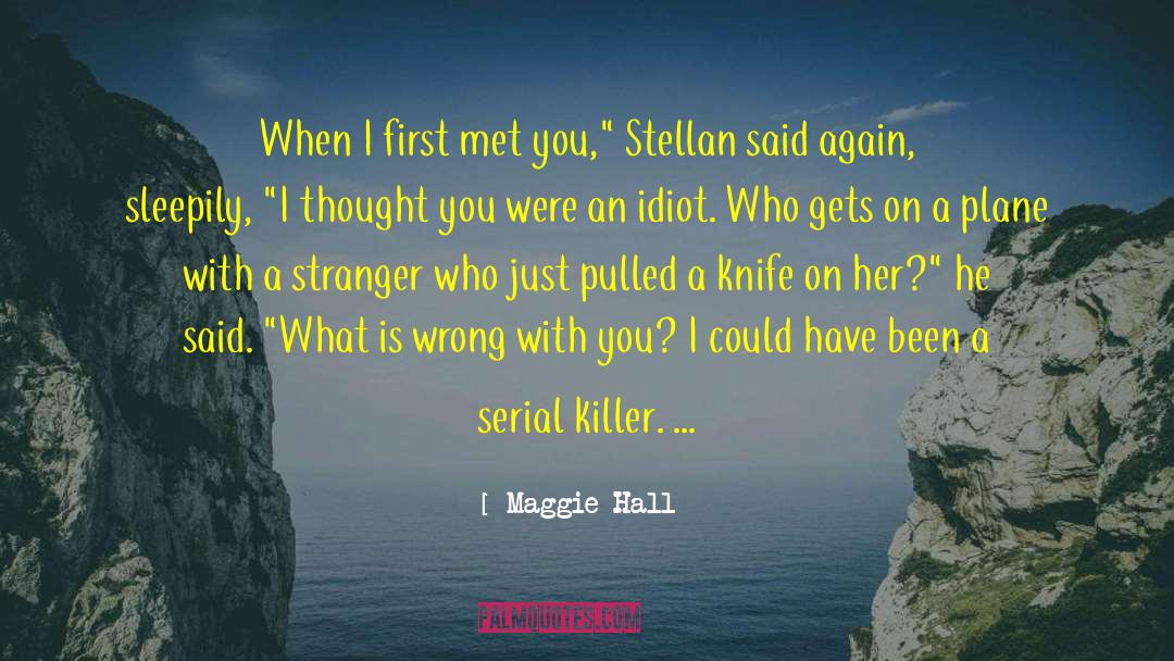 Maggie Hall Quotes: When I first met you,