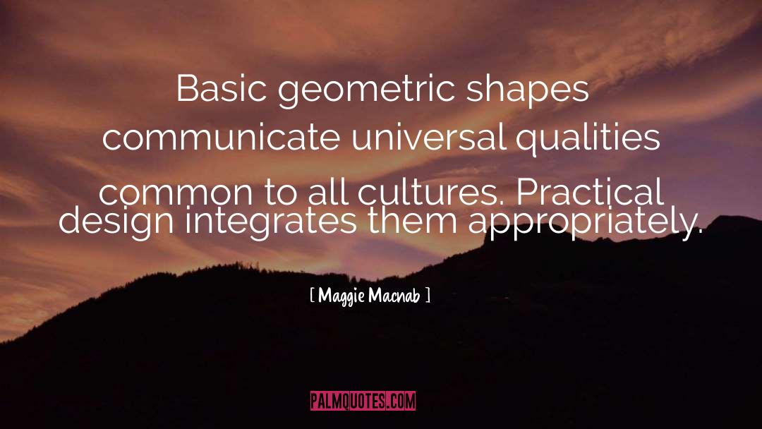 Maggie Macnab Quotes: Basic geometric shapes communicate universal