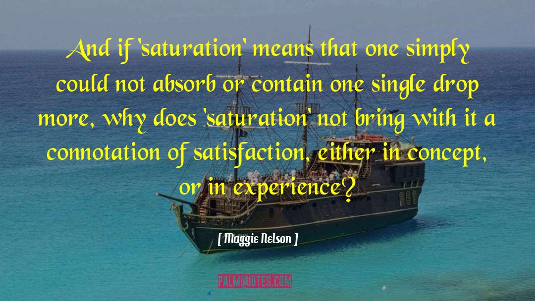 Maggie Nelson Quotes: And if 'saturation' means that