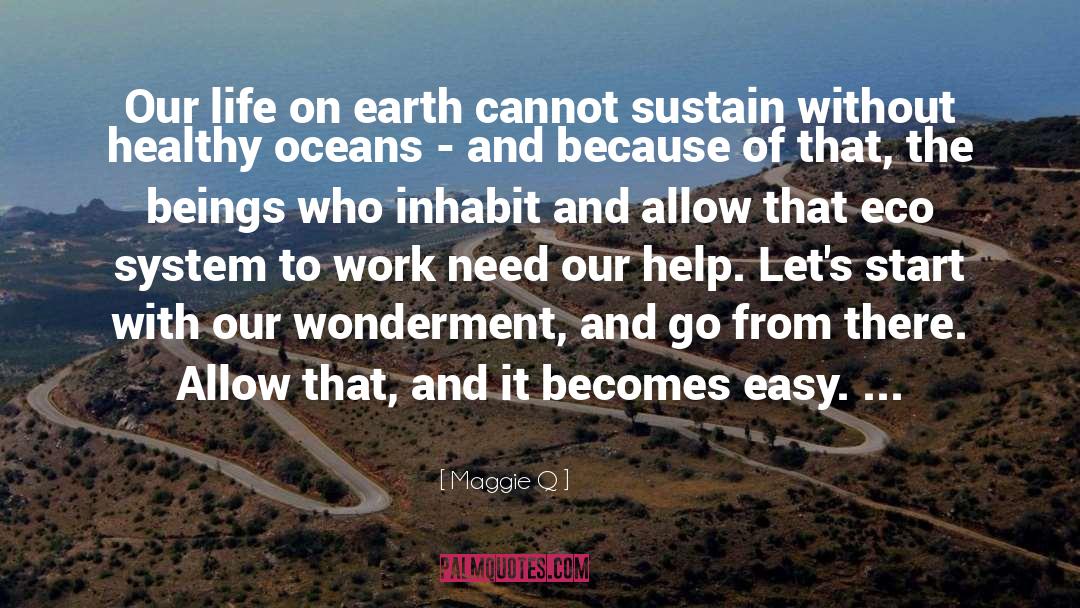 Maggie Q Quotes: Our life on earth cannot