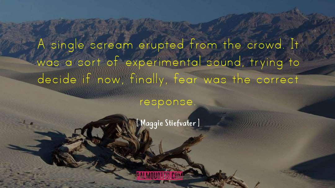 Maggie Stiefvater Quotes: A single scream erupted from