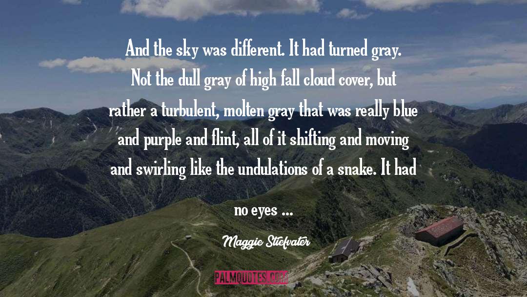 Maggie Stiefvater Quotes: And the sky was different.