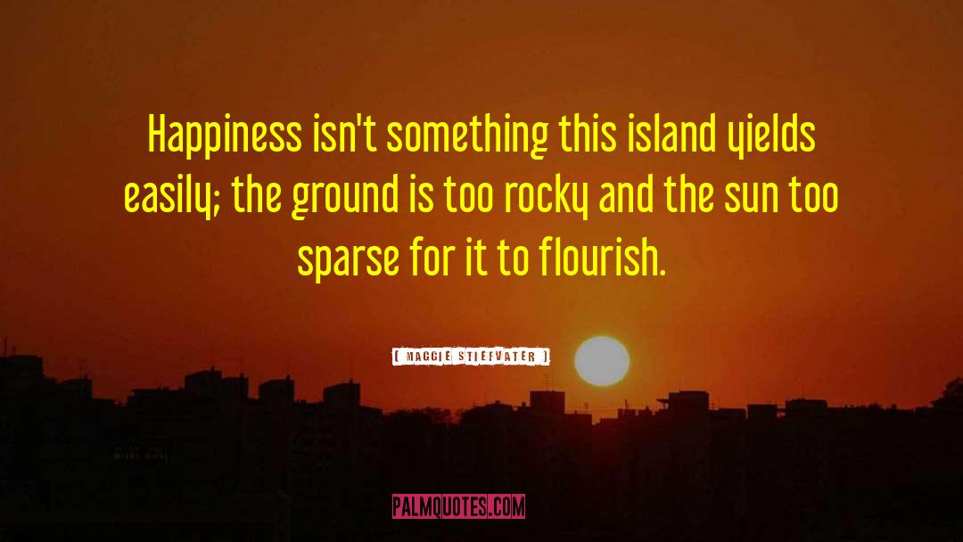 Maggie Stiefvater Quotes: Happiness isn't something this island