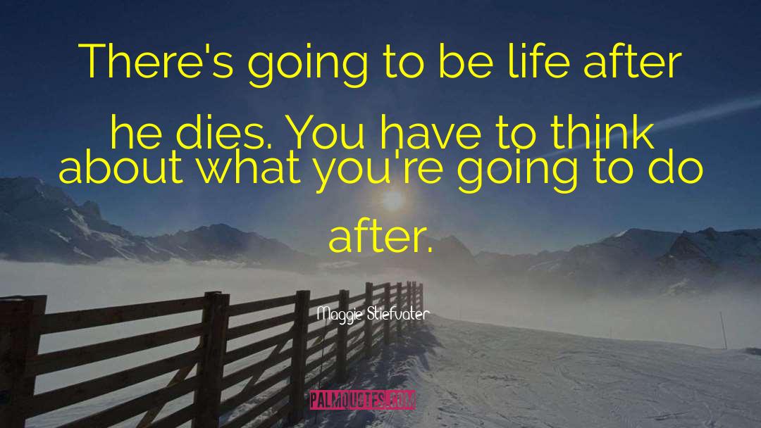 Maggie Stiefvater Quotes: There's going to be life