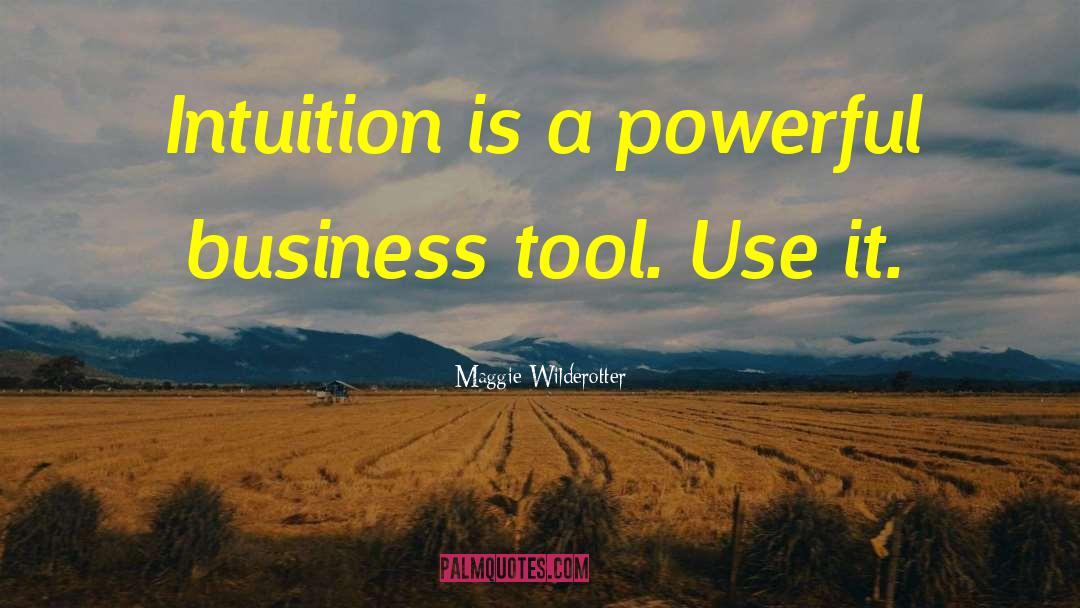 Maggie Wilderotter Quotes: Intuition is a powerful business