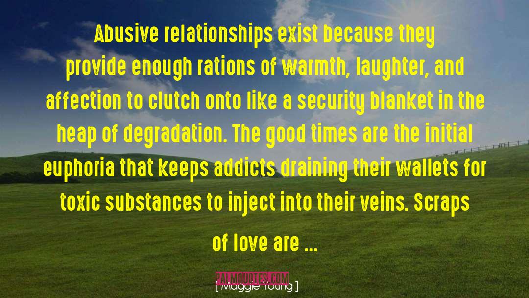 Maggie Young Quotes: Abusive relationships exist because they