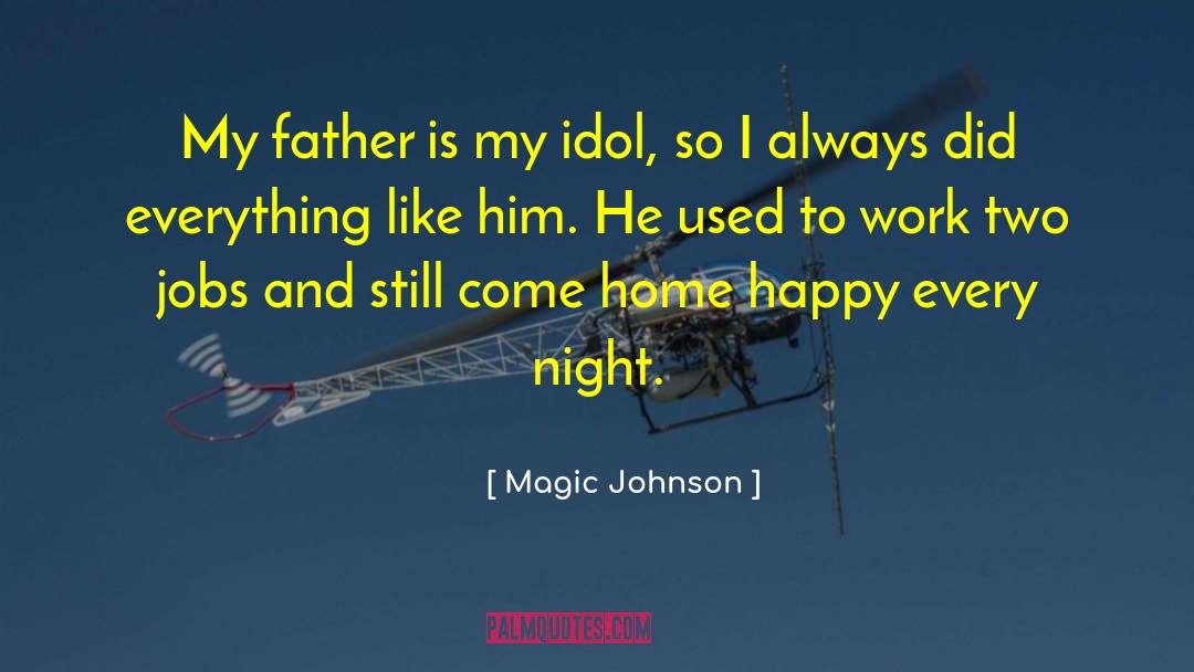 Magic Johnson Quotes: My father is my idol,