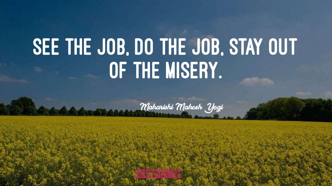 Maharishi Mahesh Yogi Quotes: See the job, do the