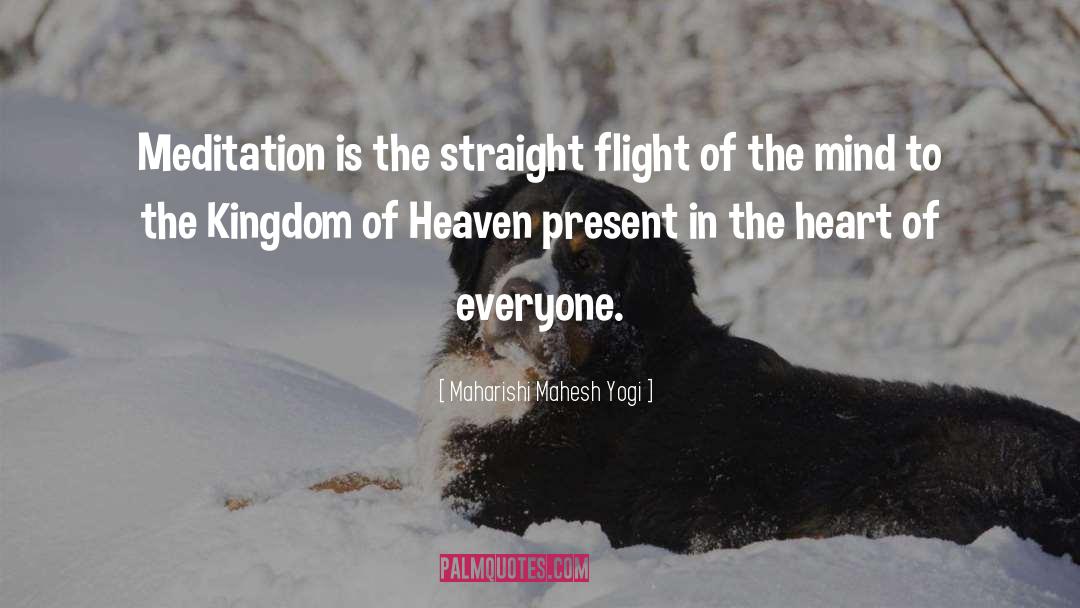 Maharishi Mahesh Yogi Quotes: Meditation is the straight flight
