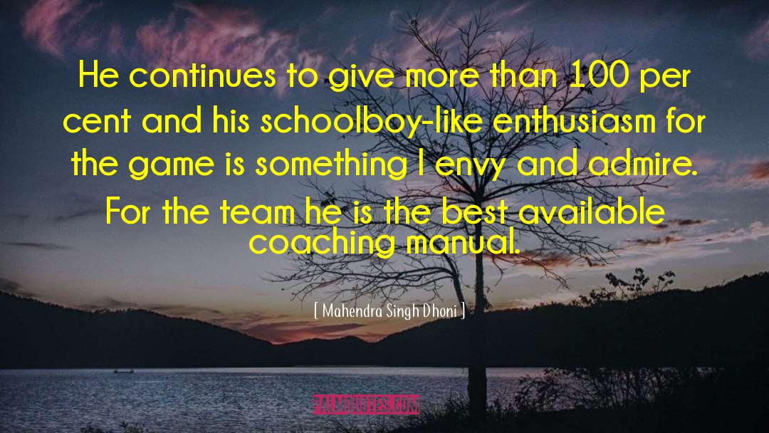 Mahendra Singh Dhoni Quotes: He continues to give more