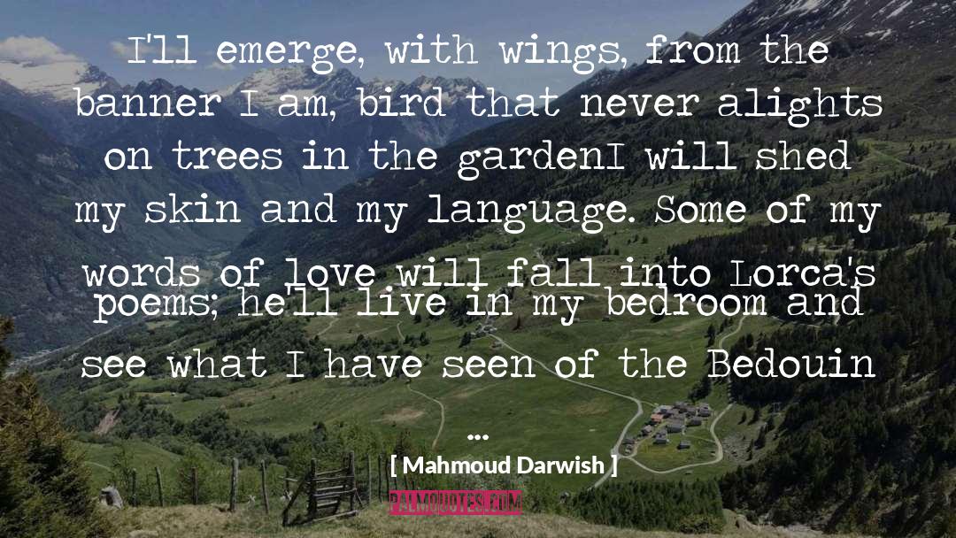 Mahmoud Darwish Quotes: I'll emerge, with wings, from