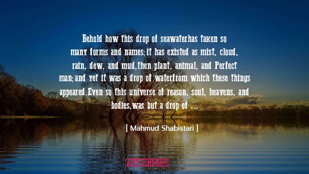 Mahmud Shabistari Quotes: Behold how this drop of