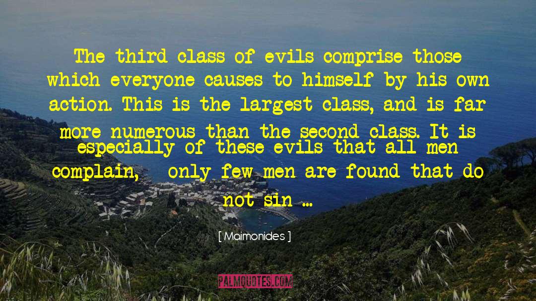 Maimonides Quotes: The third class of evils