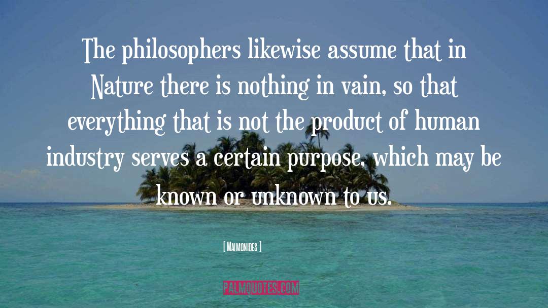 Maimonides Quotes: The philosophers likewise assume that