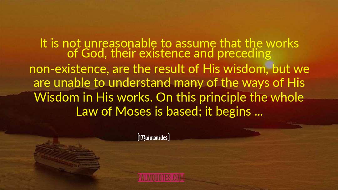 Maimonides Quotes: It is not unreasonable to