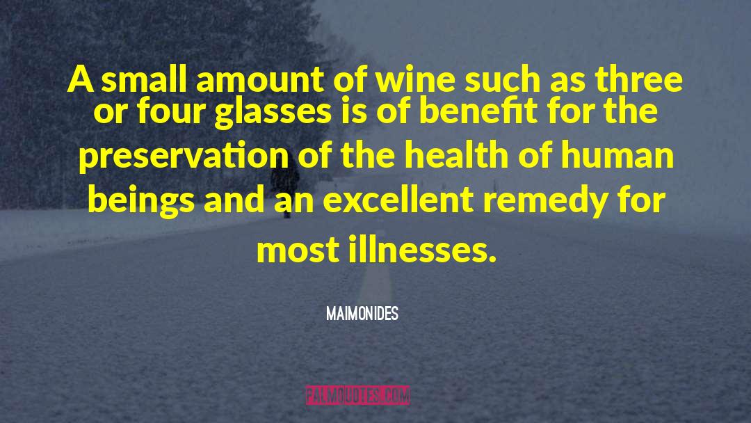 Maimonides Quotes: A small amount of wine