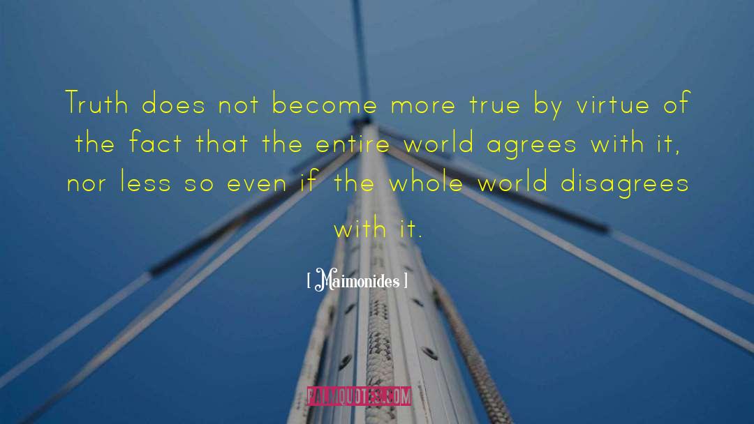 Maimonides Quotes: Truth does not become more