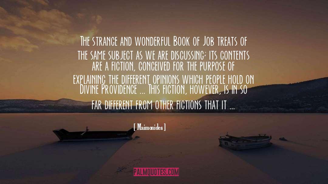 Maimonides Quotes: The strange and wonderful Book