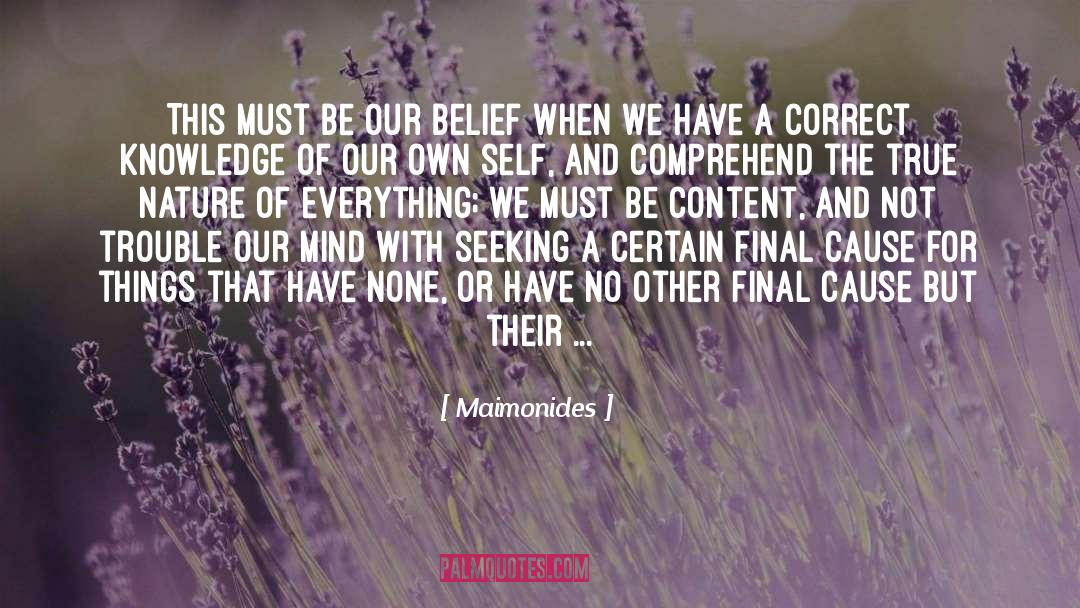 Maimonides Quotes: This must be our belief