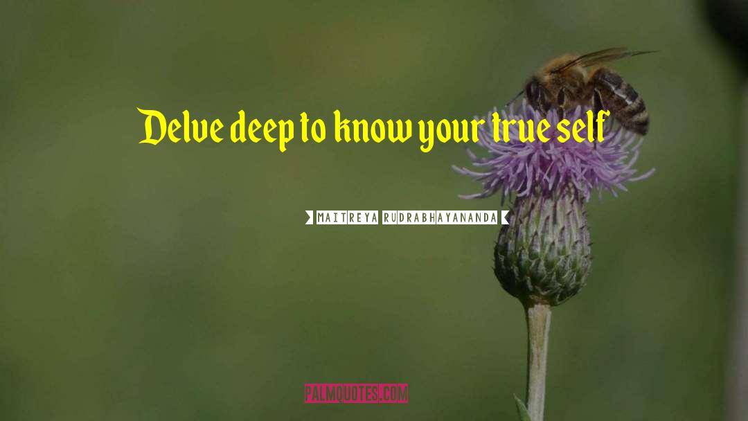 Maitreya Rudrabhayananda Quotes: Delve deep to know your