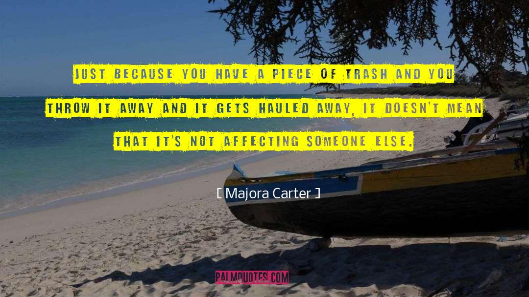 Majora Carter Quotes: Just because you have a