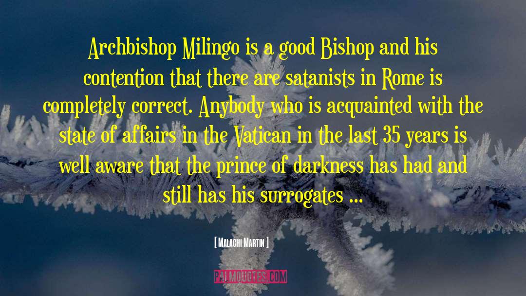 Malachi Martin Quotes: Archbishop Milingo is a good