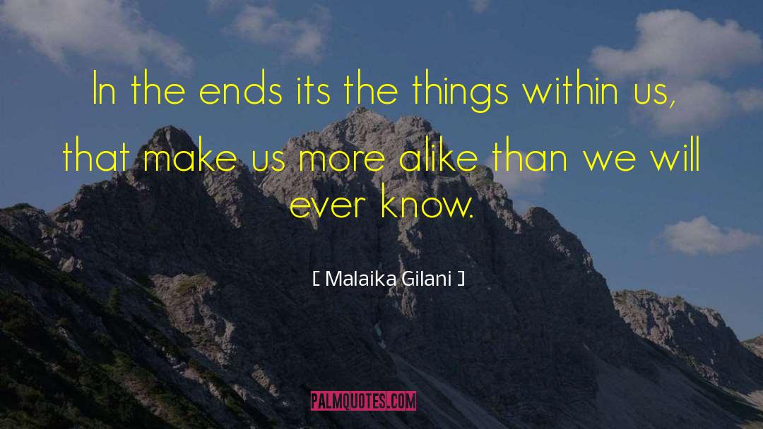 Malaika Gilani Quotes: In the ends its the