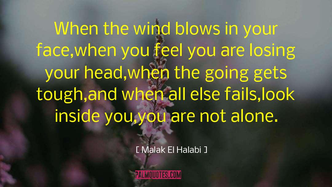 Malak El Halabi Quotes: When the wind blows in