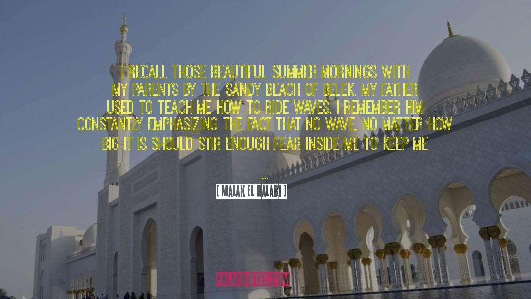 Malak El Halabi Quotes: I recall those beautiful summer