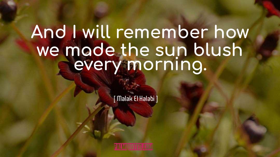 Malak El Halabi Quotes: And I will remember how