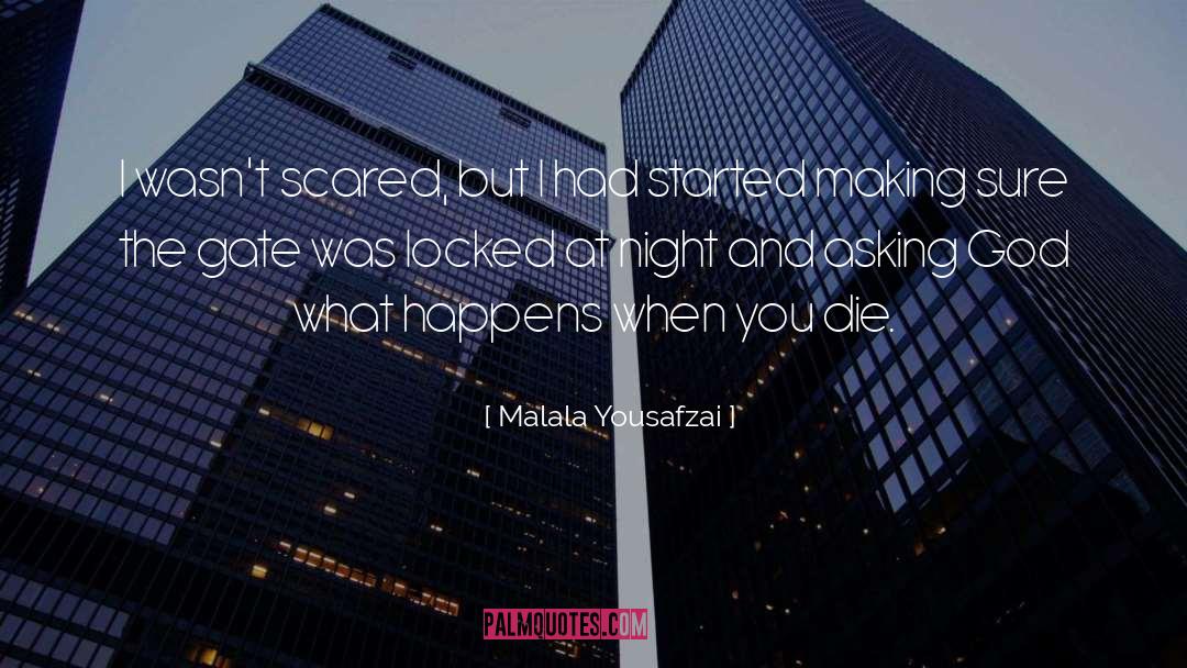 Malala Yousafzai Quotes: I wasn't scared, but I